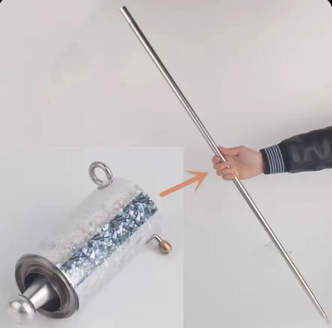 Steel Golden Hoop Magic Stick