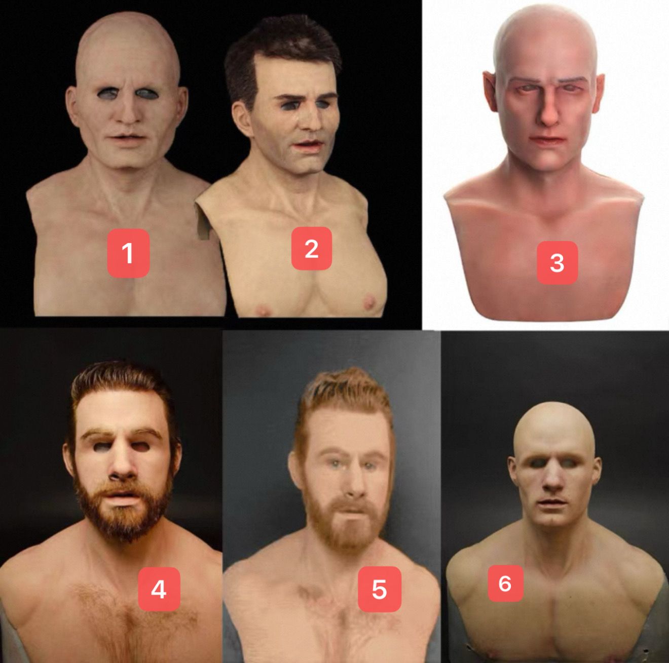 Real Face party costume