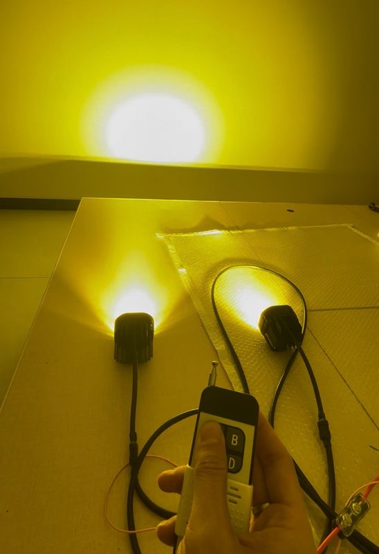 Lightning Led +Remote Control Original High Quality 2 pcs ( For All Cars / Easy Install )