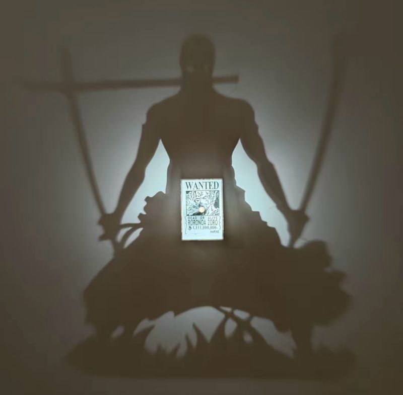 Zoro Creative Light and Shadow Night Light-Anime-themed Ambient Light-Perfect as a Birthday Surprise Gift for Friends