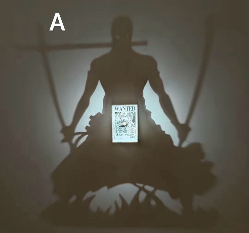 Zoro Creative Light and Shadow Night Light-Anime-themed Ambient Light-Perfect as a Birthday Surprise Gift for Friends