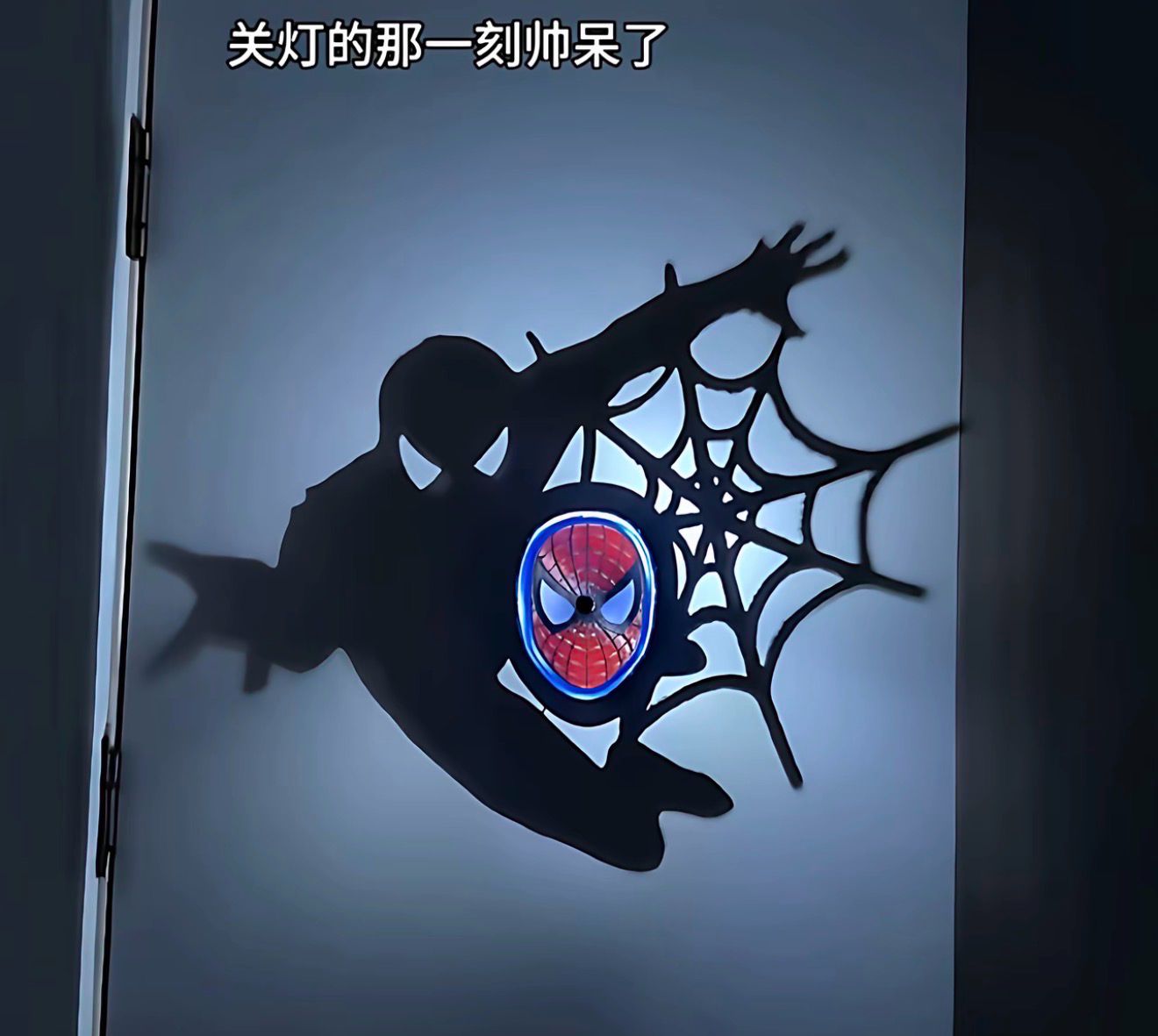 Spider-Man Night Light, Creative Anime-Style Light with Dimmable Projector, Bedside Ambient Light for Bedrooms,Home Decor, Office
