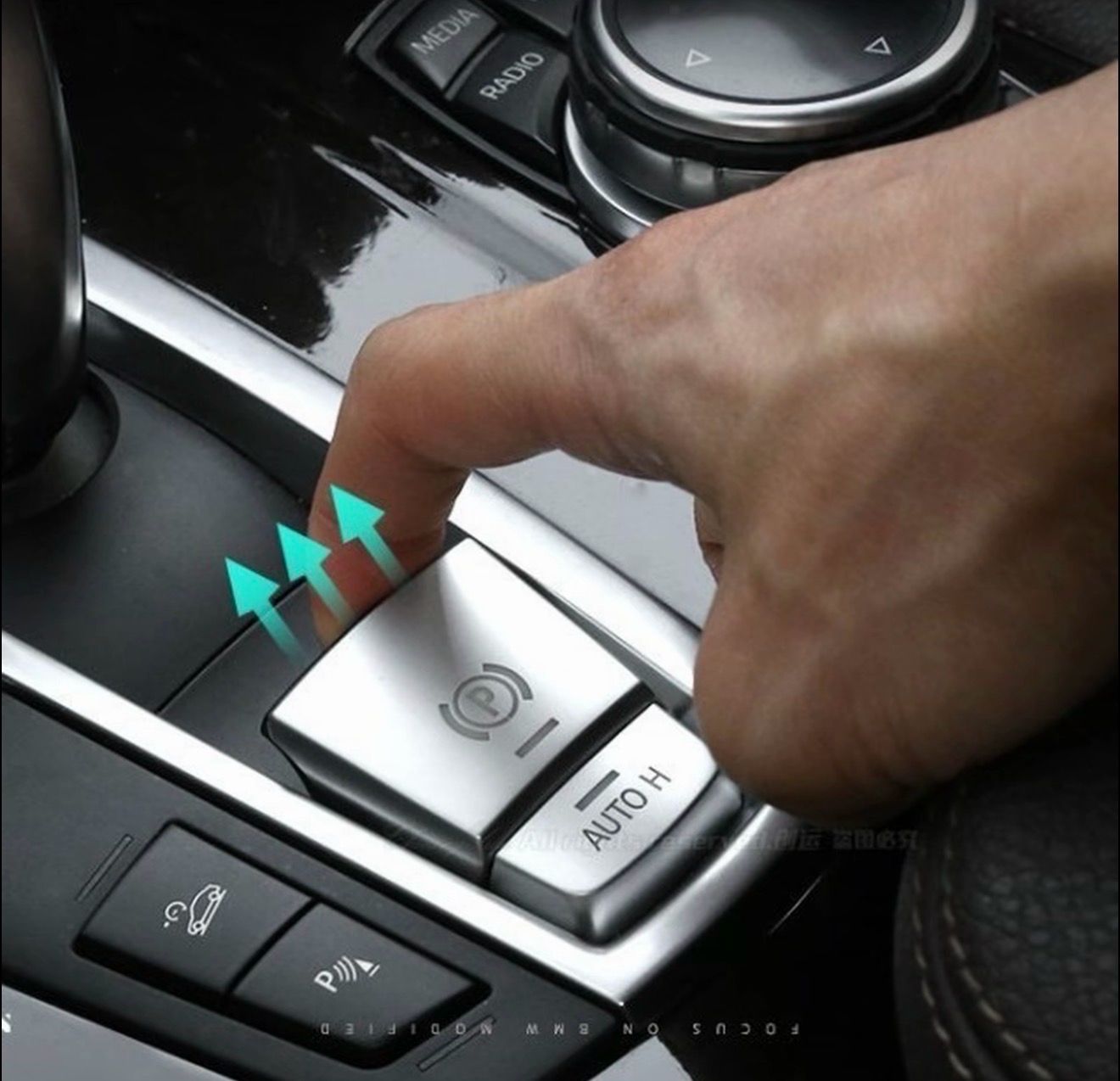 BMW electronic parking brake 5 Series 7 Series X3 X4 X6 X5 interior modification parking brake P button sticker decorative accessories