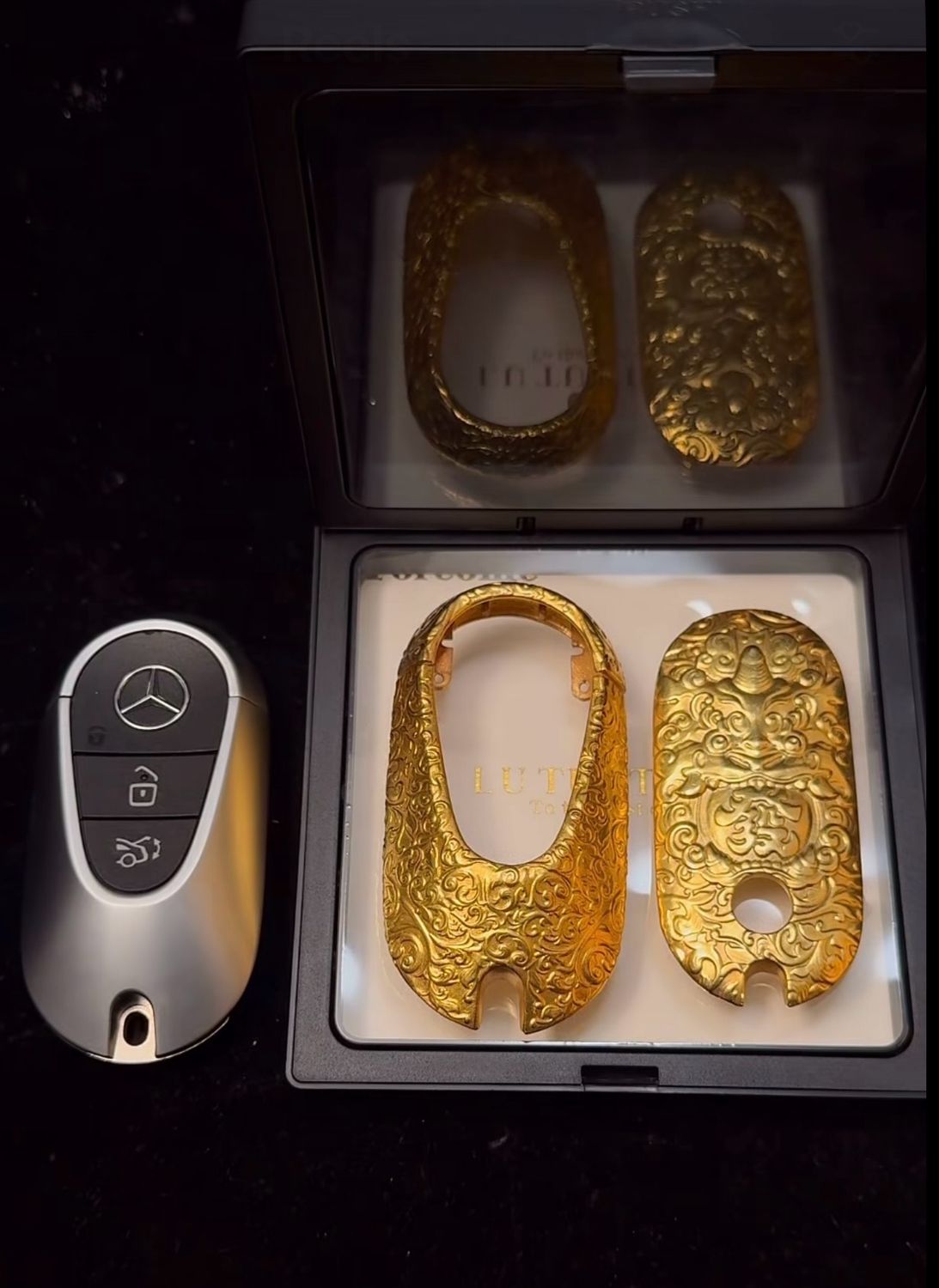 Luxury Car Key Cover Gold Pure Copper Plated with 24K Gold