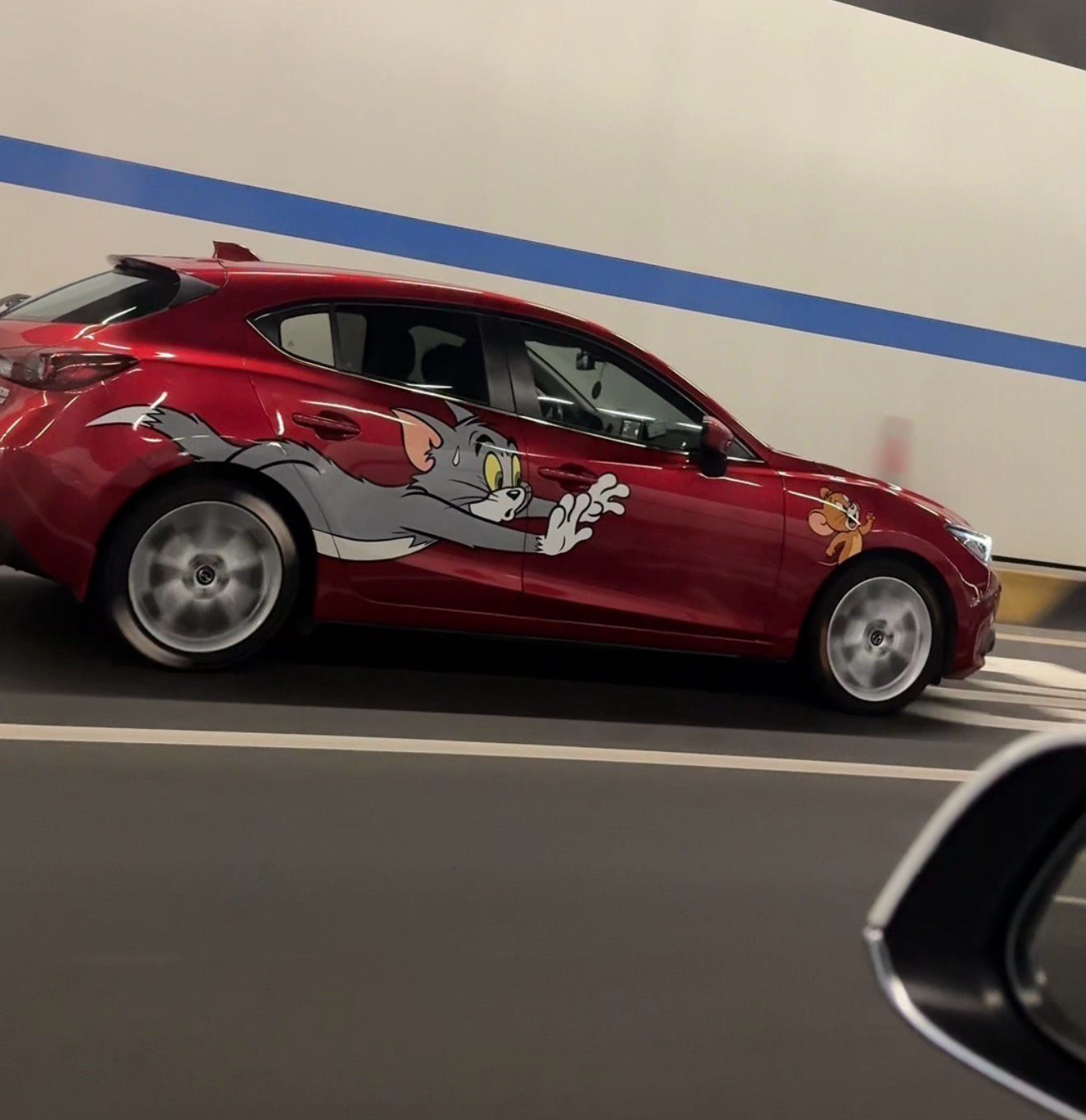 Tom And Jerry Car 3D Sticker ( For All Cars )