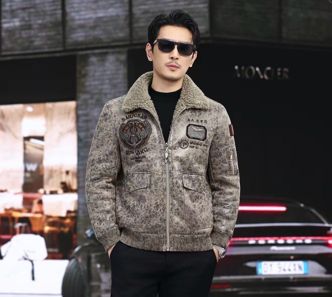 [Authentic Selection] Old Money Style Maillard Color Wool Reversible Jacket - High-End Men's Casual Fashion