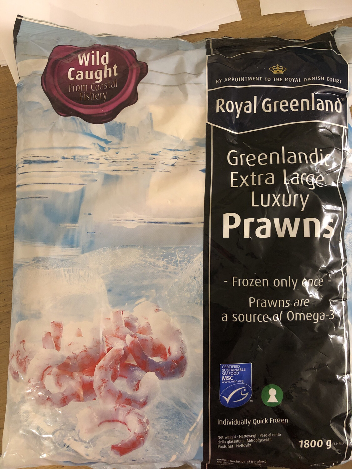 Cooked Peeled Royal Greenland Prawns 2kg