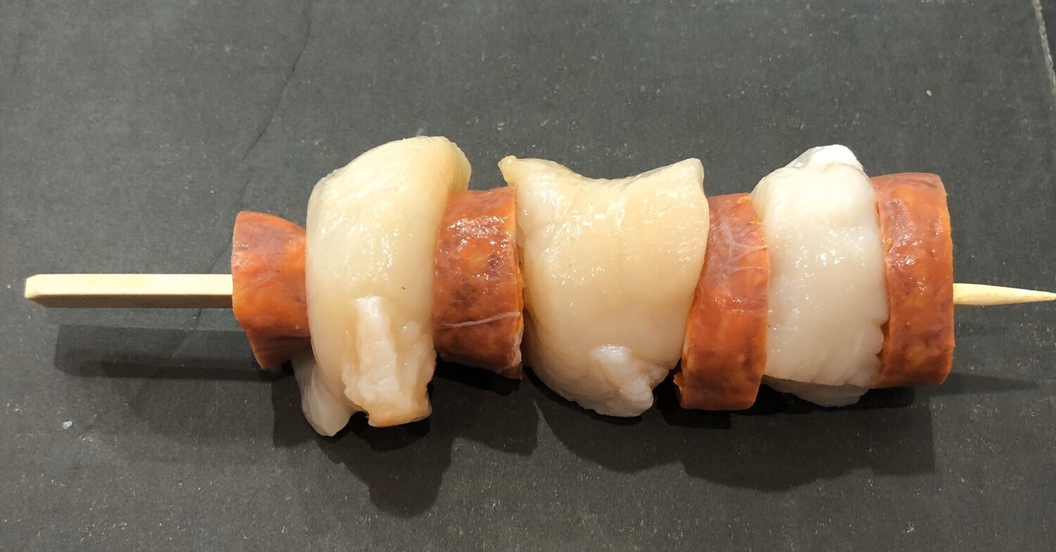 Scallop &amp; Chorizo Kebabs