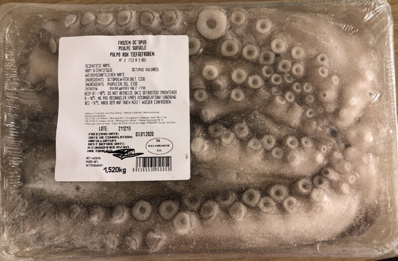 Frozen Large Octopus (av 1.5kg) Each