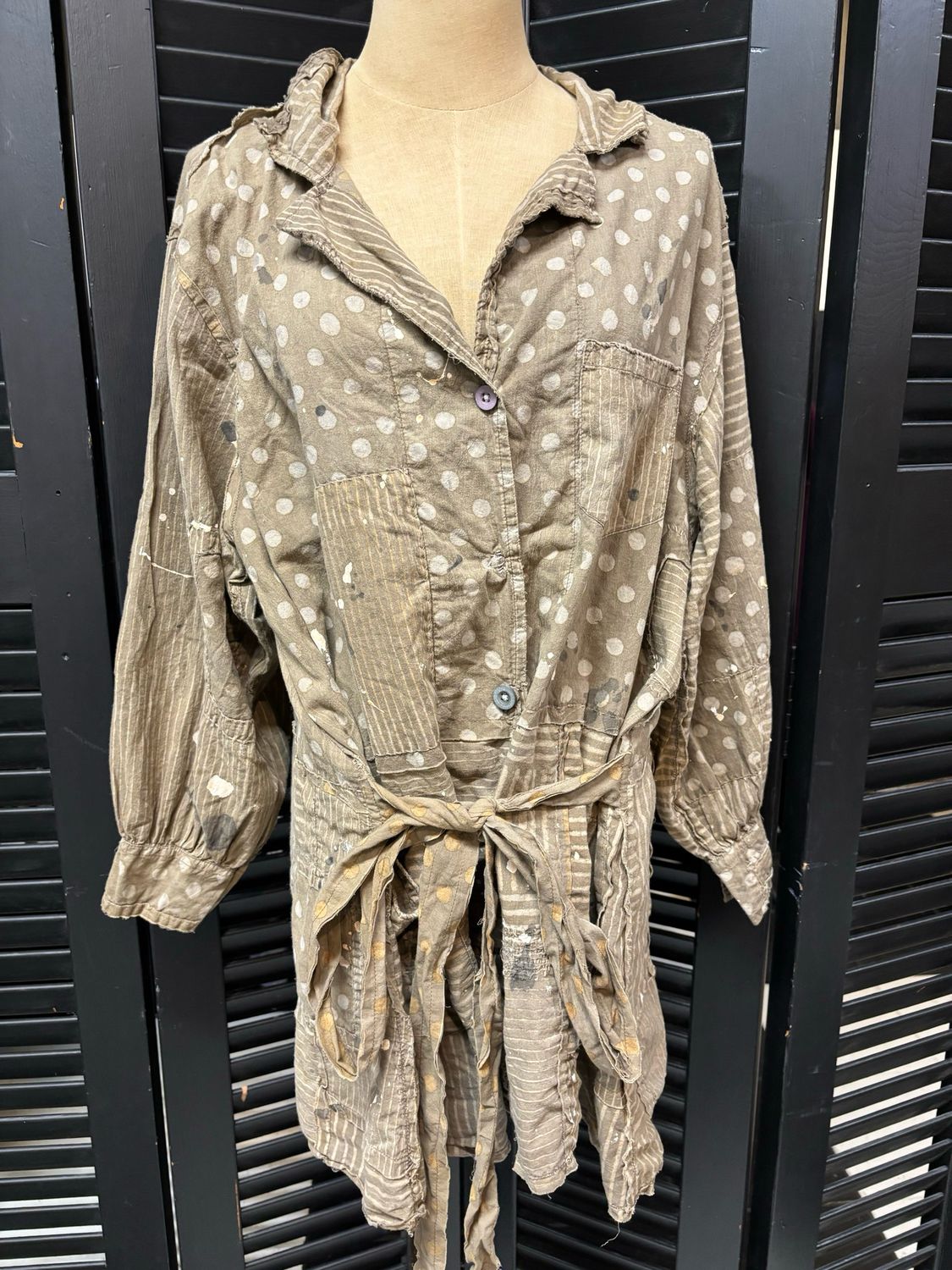 Magnolia Pearl | Patchwork Polka Smock | Top 2529 | Ember Glow