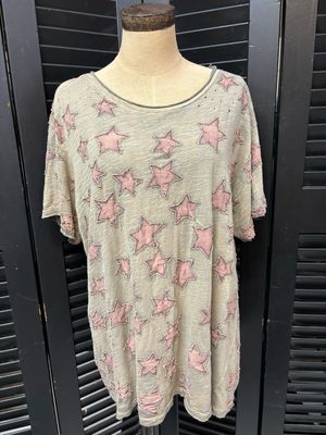 Magnolia Pearl | Little Star Applique Tshirt | Top 1991 | Evangeline