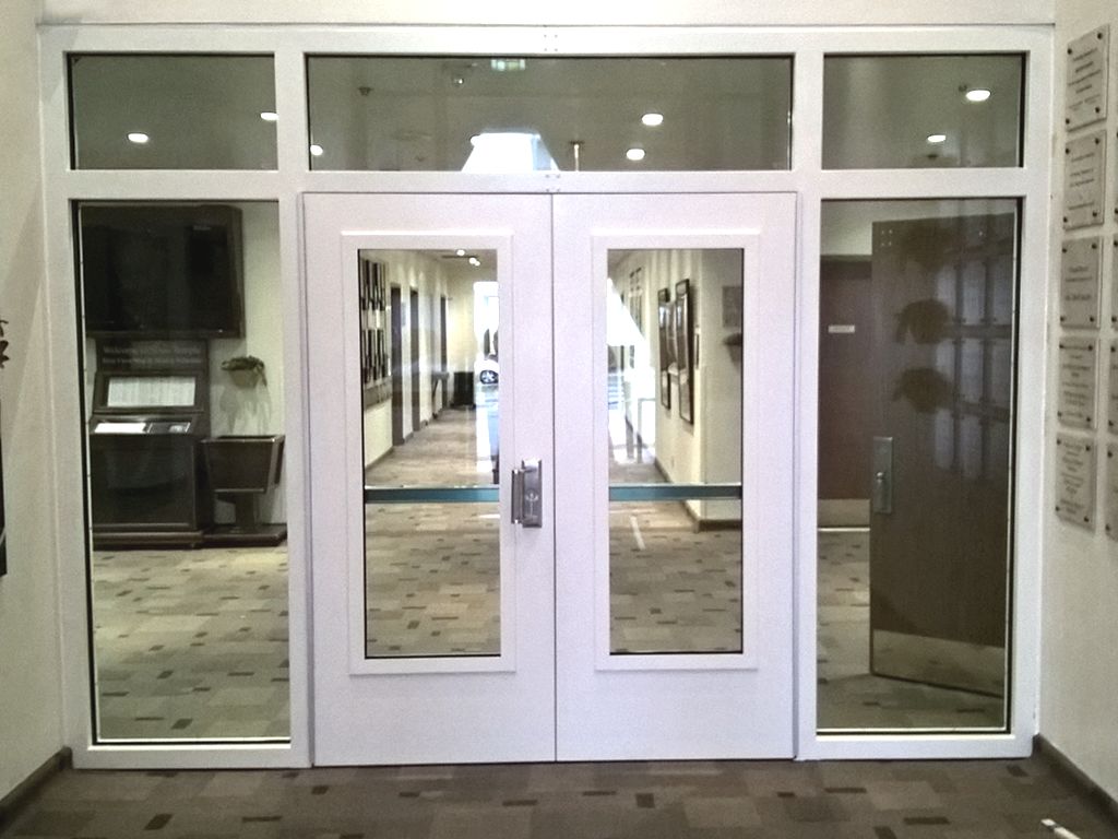 Ballistic Resistant Acrylic Double Door Aluminum Frame