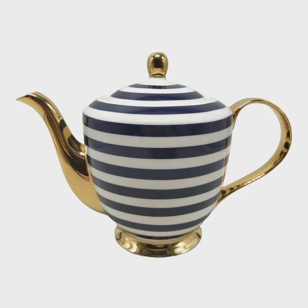 Lyndal T - Teapot. Navy Stripe