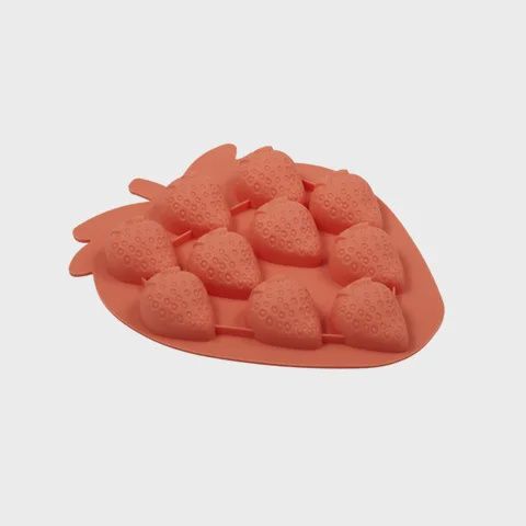 Silicone Ice Cube Moulds, Variety: Strawberry