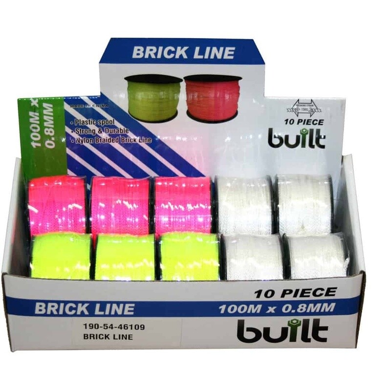 BUILT BRICK LINE 100M VARIOUS COLOURS