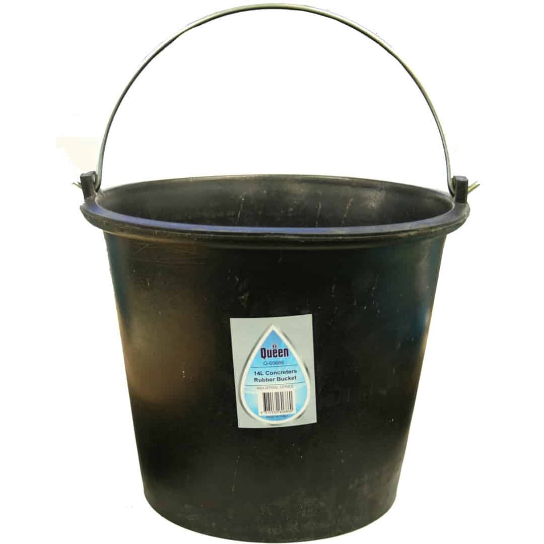 QUEEN CONCRETERS BUCKET 14 LTR RUBBER