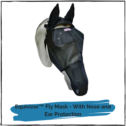GUARDIAN EQUIVIZOR FLY MASK WITH NOSE AND EAR PROTECTION PONY