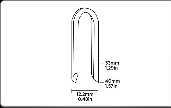 33MM x 3.15 DIA FENCING STAPLES GALFAN 2700 PER TUB (SAME AS STOCK-ADE STAPLES)