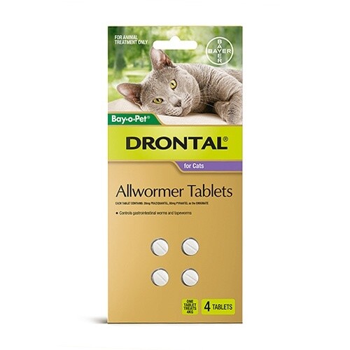 DRONTAL - ALLWORMER FOR CATS 4 PACK