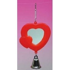 HEART SHAPE MIRROR WITH BELL- 6420