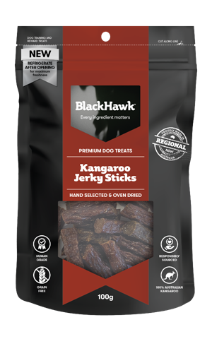 BLACK HAWK KANGAROO JERKY STICKS 100GM