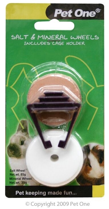 Salt Lick and Mineral Wheel with Clip 50g