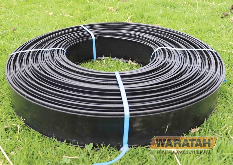 WARATAH BLACK FLEX RAIL 120MM 100M ROLL
