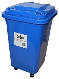QUEEN 60L BLUE WHEELIE BIN