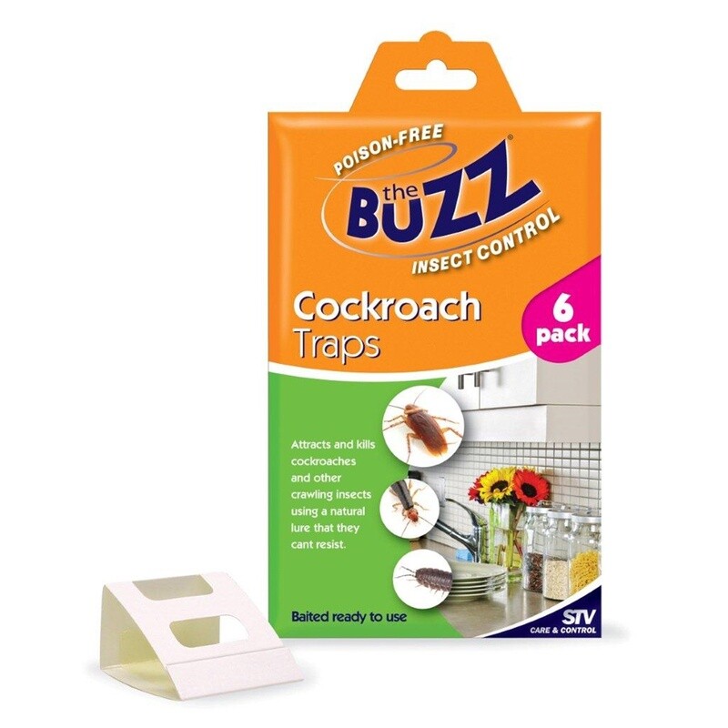 BUZZ COCKROACH TRAPS 6 PACK