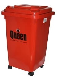 QUEEN 120L RED WHEELIE BIN