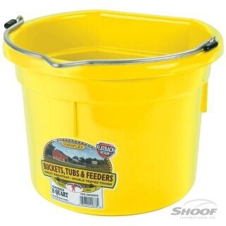 FEED BUCKET FLAT BACK 19L YELLOW 218 558