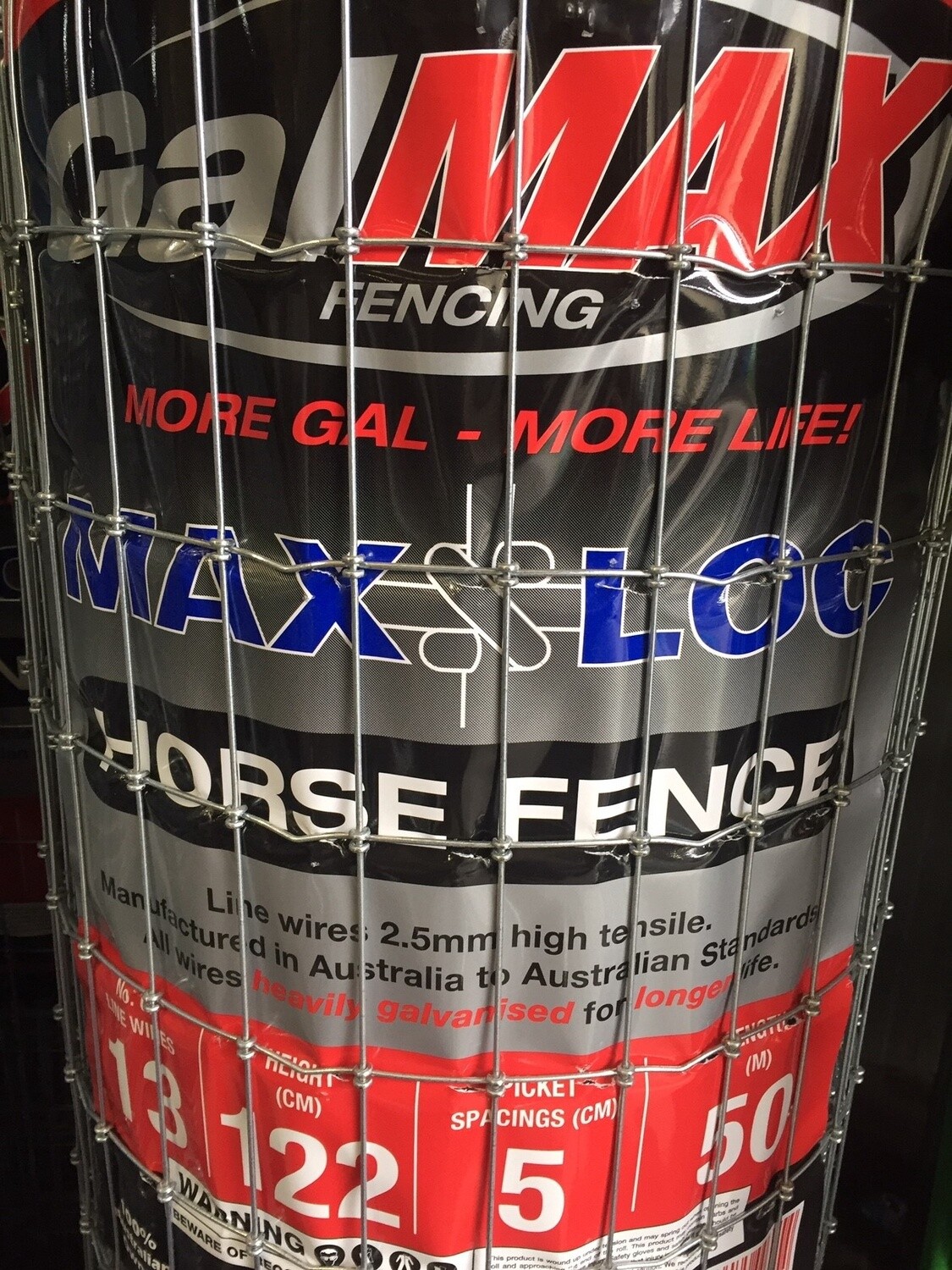 GALMAX MAX-LOC HORSE FENCE 13/122/5 2.5MM 50M