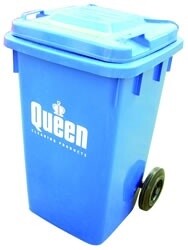 QUEEN 45L BLUE WHEELIE BIN
