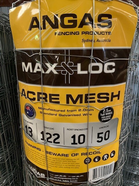 ANGAS MAX-LOC ACRE MESH 13/122/10 2.00MM 50M