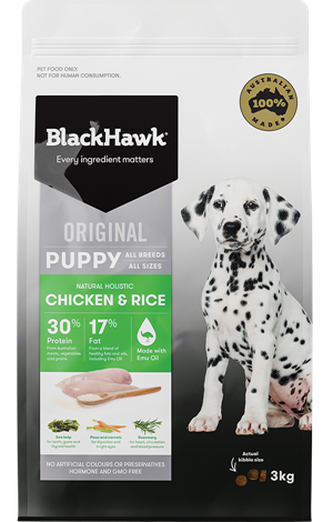 BLACKHAWK PUPPY CHICKEN &amp; RICE 3KG (MEDIUM BREED)