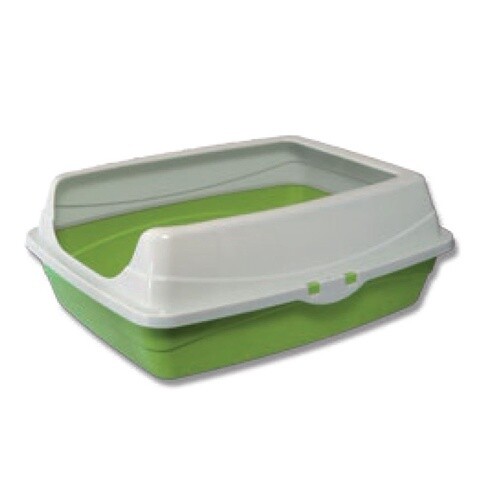 CAT LITTER TRAY WITH RIM- RECTANGLE