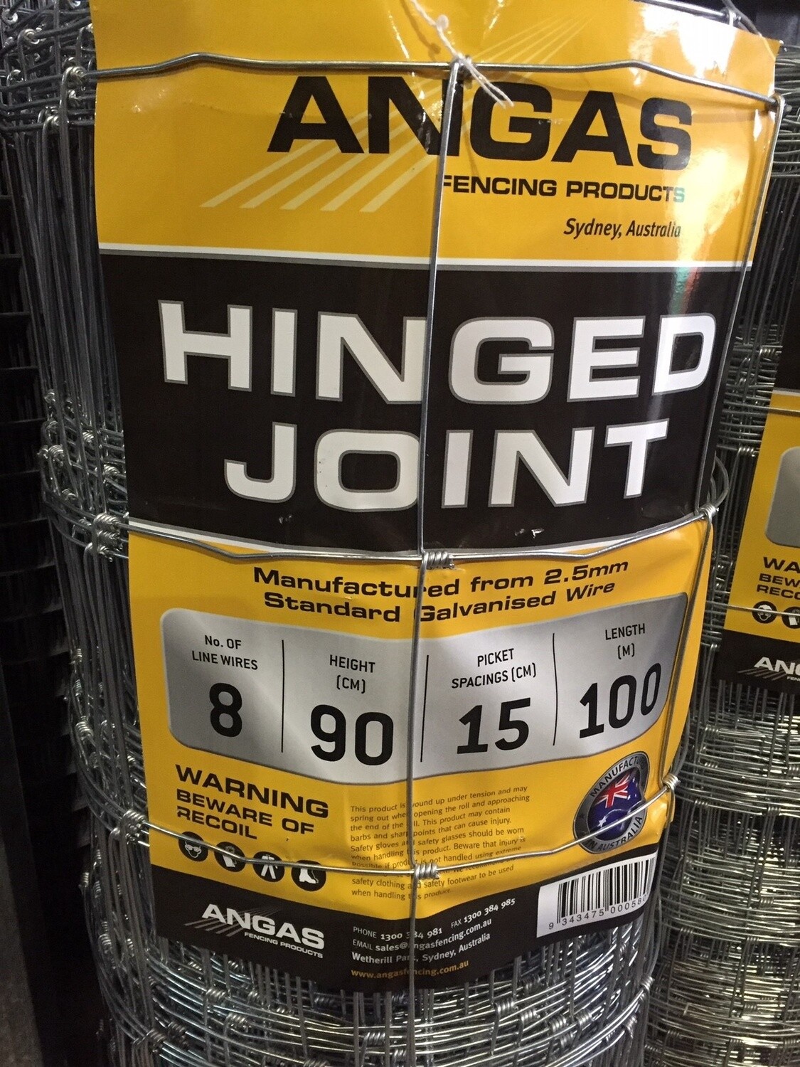 ANGAS HINGED JOINT  8/90/15 2.5MM 100M