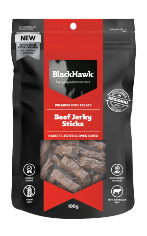 BLACK HAWK BEEF JERKY STICKS 100G