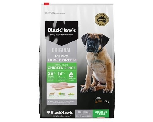 BLACKHAWK PUPPY LARGE BREED CHICKEN &amp; RICE 20KG