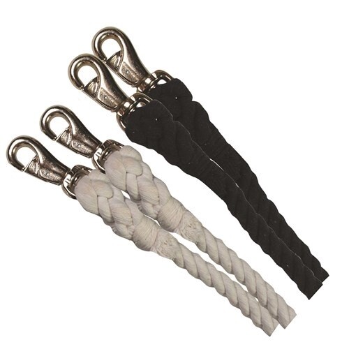 WHITE HEAVY 3/4&quot; LEAD ROPE W/ BULL SNAP