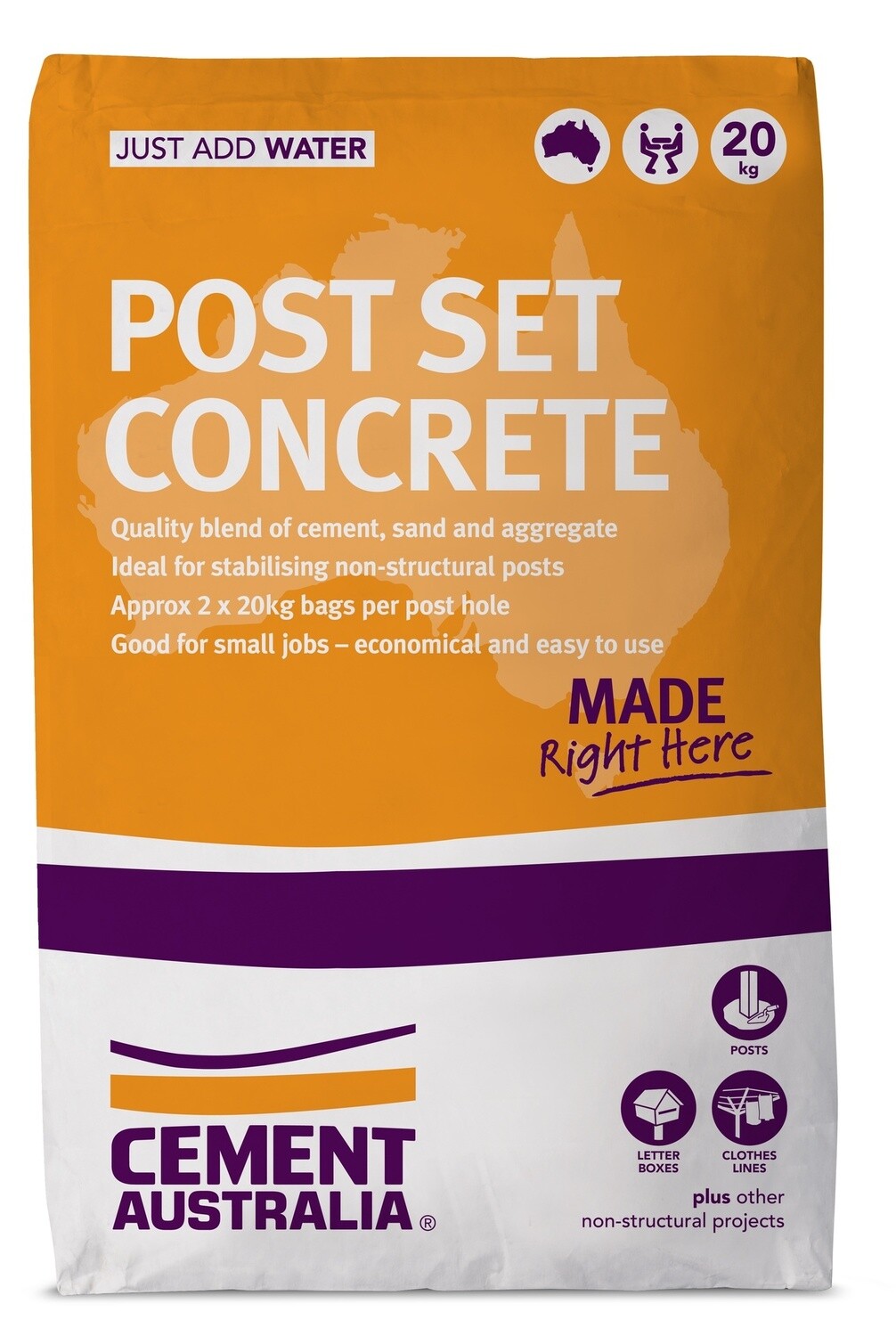 POST SET CONCRETE 20KG (RAPIDSET REPLACEMENT)