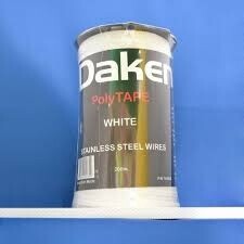 DAKEN POLY TAPE 400M WHITE