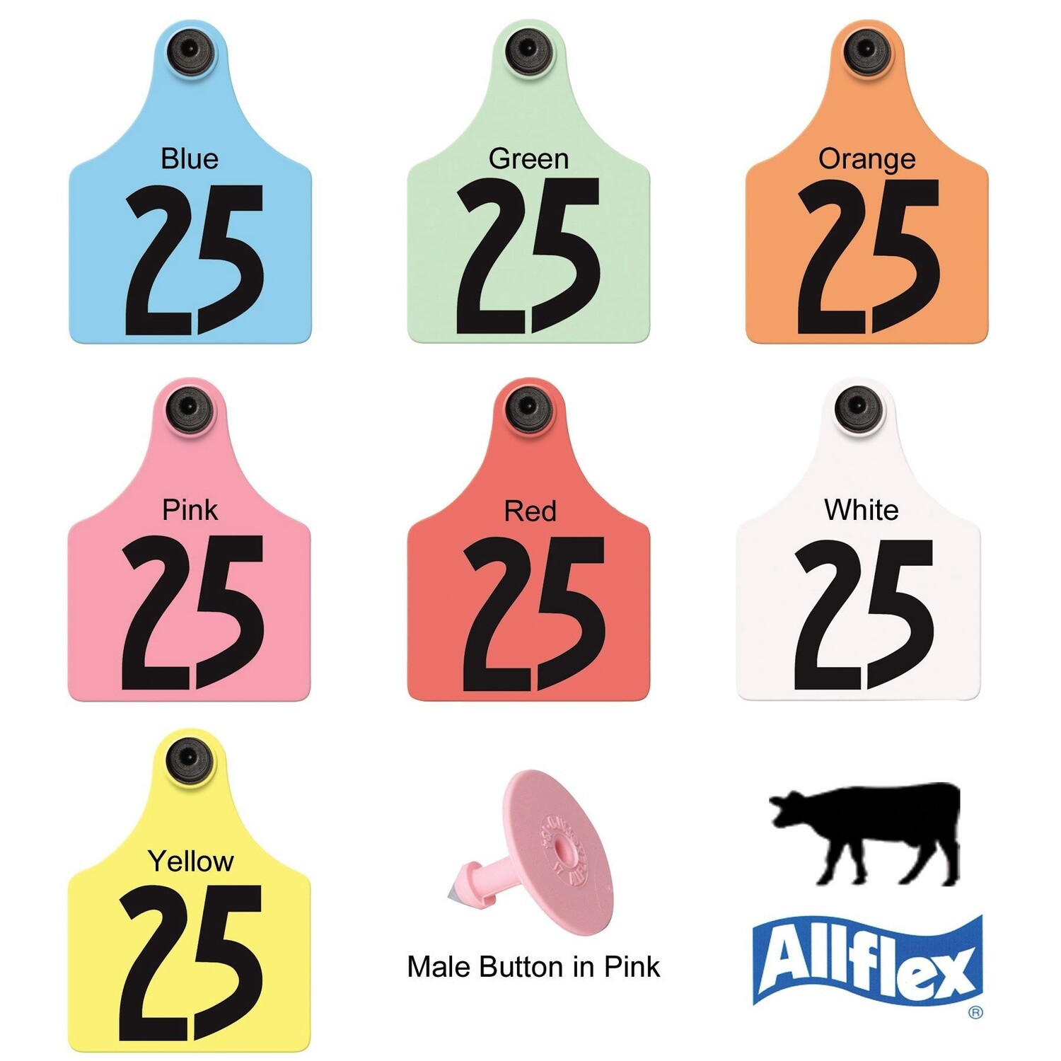ALLFLEX EARTAG MAXI MALE BLUE EACH
