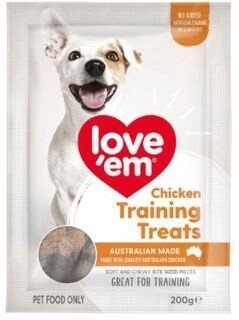 LOVE EM CHICKEN TRAINING TREATS 200G