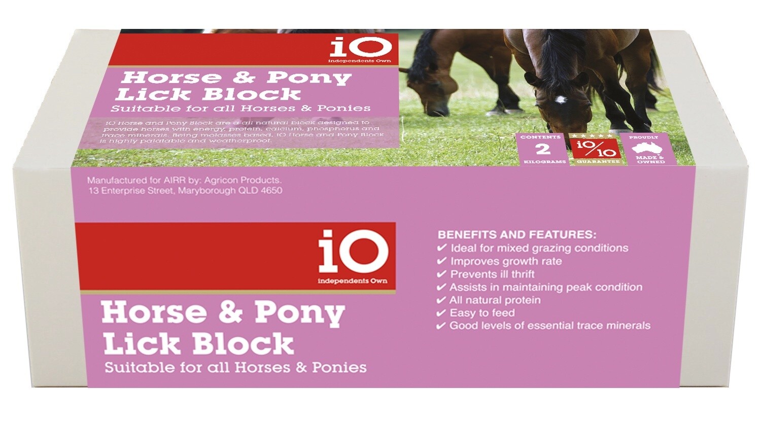 IO HORSE AND PONY LICK BLOCK 2KG