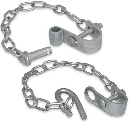 25MM BOLT-ON SPRING HOOK LATCH WITH 500MM CHAIN