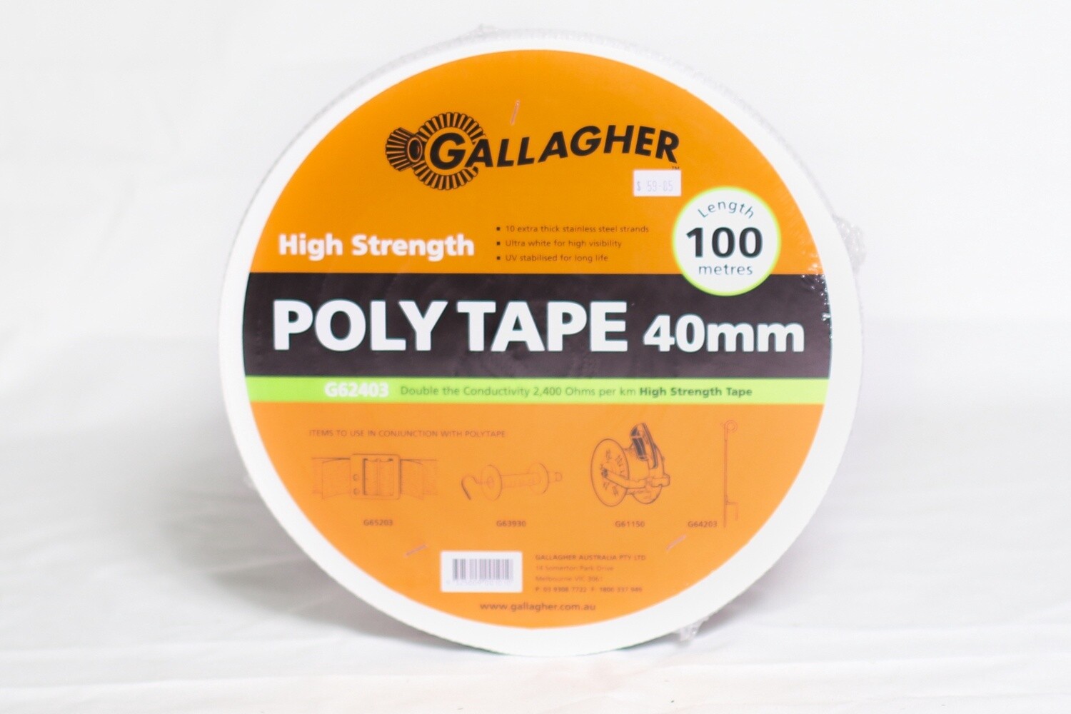 POLY TAPE 100M 40MM WIDE SG62403