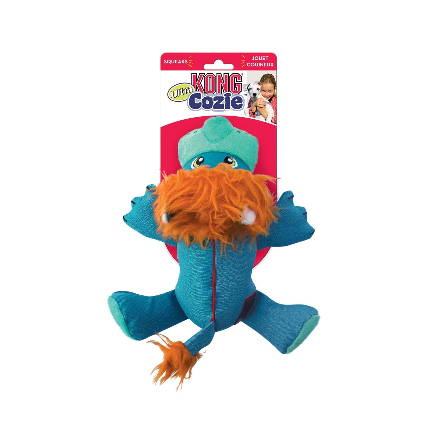 KONG COZY ULTRA LUCKY LION MEDIUM CANVAS DOG TOY