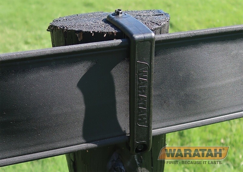 WARATAH FLEX RAIL ELECTRIC IN-LINE TOP BRACKET BLACK EA