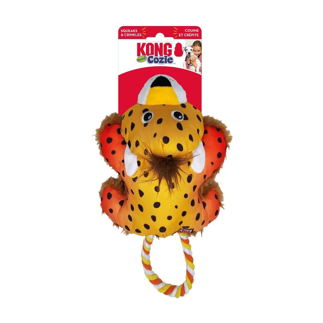 KONG DOG COZIE TUGGZ CHEETAH MD/LG